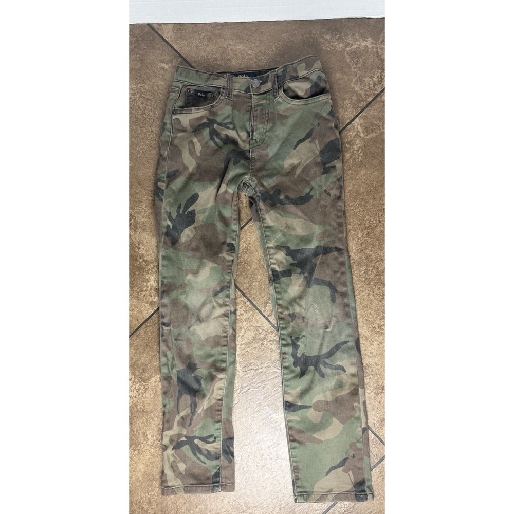 Polo Ralph Lauren Youth The Sullivan Slim Camouflage Camo Pants Size 7